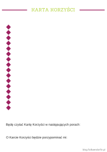 Karta korzyści skuteczne odchudzanie