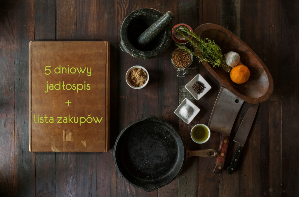 Przykładowy jadłospis i lista zakupów